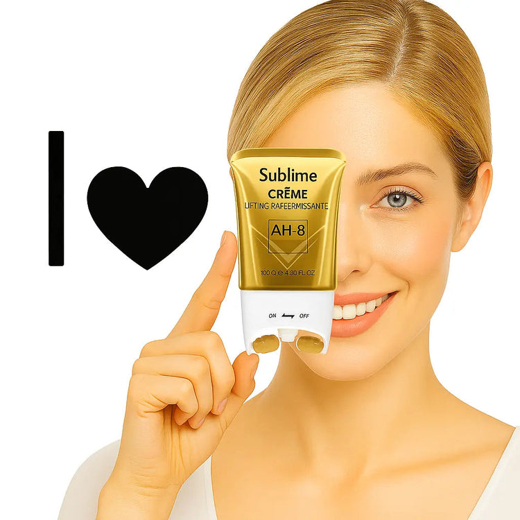 Sublime neck wrinkle cream collection with massage roller for neck and jawline