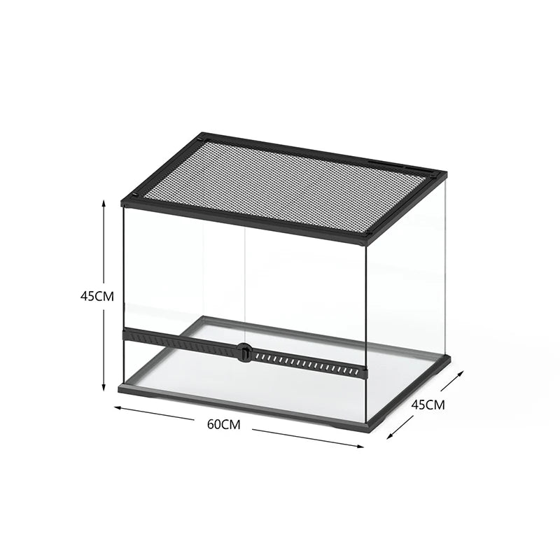 Terrarium pour gecko à crête – Verre vertical grimpant
