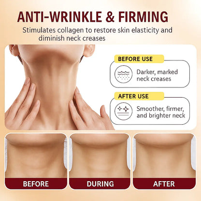 Neck wrinkle cream before and after anti-aging results